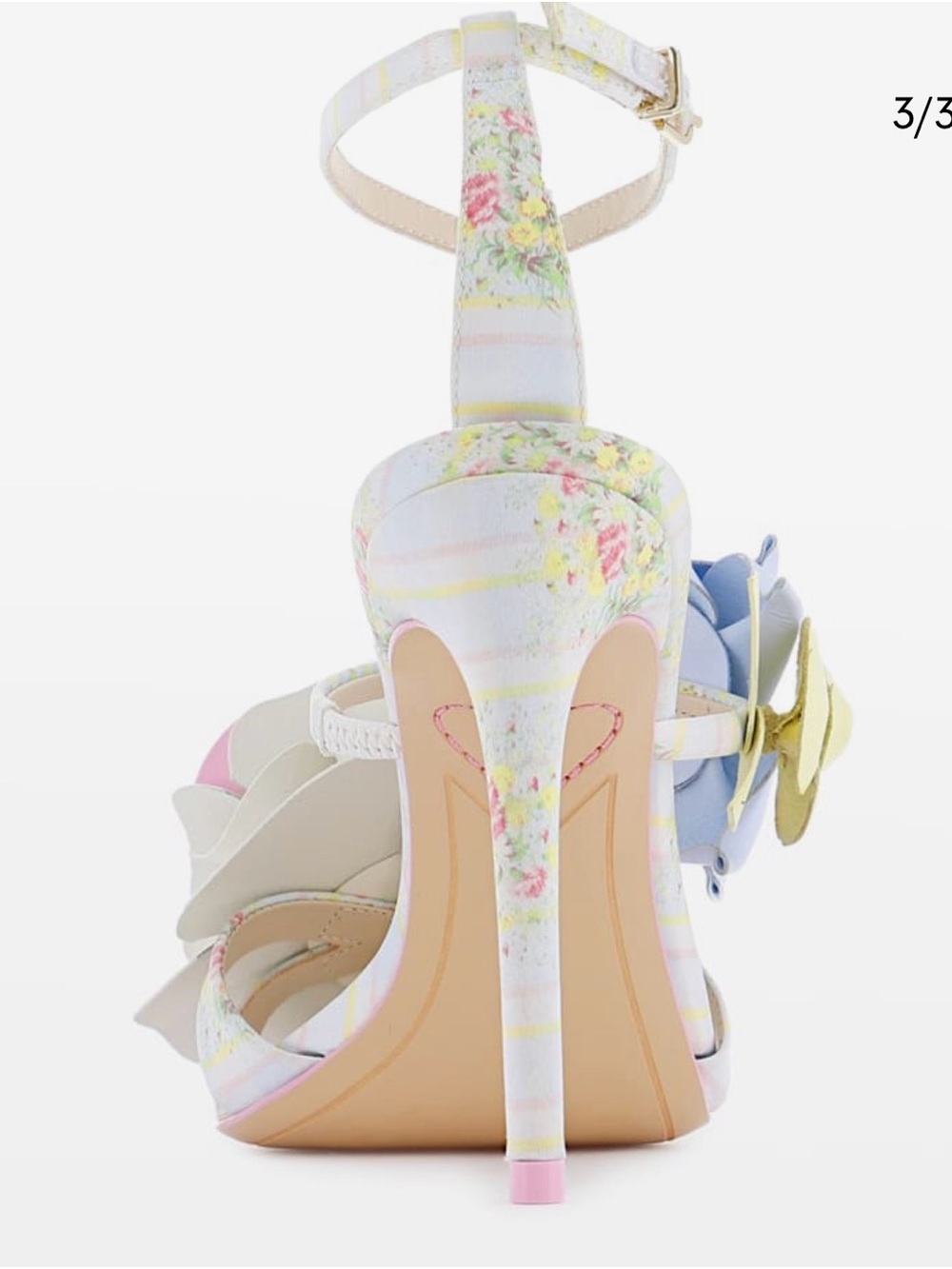 Sophia Webster x LoveShackFancy Pastel Floral Ankle-Strap Sandal - size 8 - Picture 3 of 6